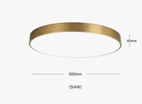 Plafonnier Scandinave Moderne en Cuivre LED Acrylique IWHD | Marco Lucetti