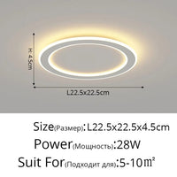 Plafonnier Scandinave Moderne Minimaliste pour Balcon et Chambre | Marco Lucetti