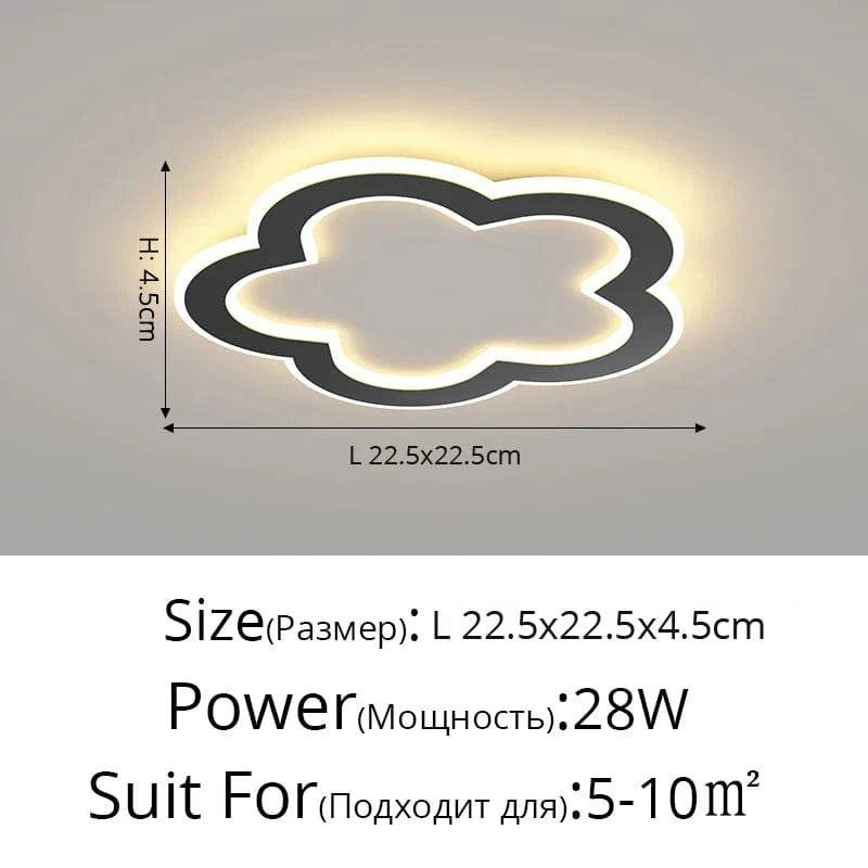 Plafonnier Scandinave Moderne Minimaliste pour Balcon et Chambre | Marco Lucetti Noir style D L22cm / Lumière chaude 3000K