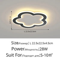 Plafonnier Scandinave Moderne Minimaliste pour Balcon et Chambre | Marco Lucetti Noir style D L22cm / Lumière chaude 3000K