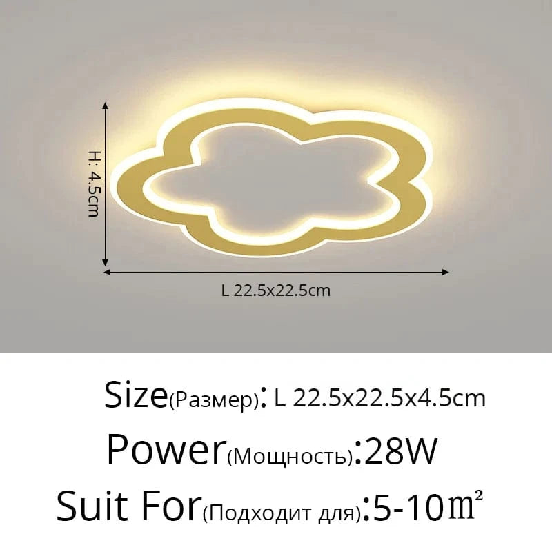Plafonnier Scandinave Moderne Minimaliste pour Balcon et Chambre | Marco Lucetti Style doré D L22cm / Lumière blanche 6000K