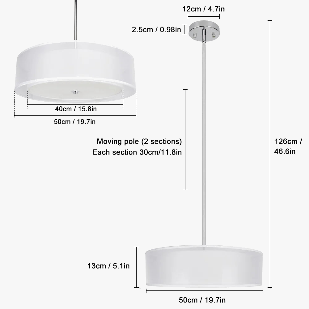 Plafonnier Élégant Semi-encastré