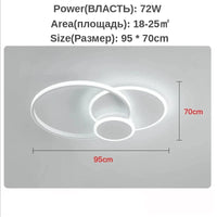 Plafonnier Smart Home | Marco Lucetti 72W-95cmx70cm / Blanc pas de télécommande