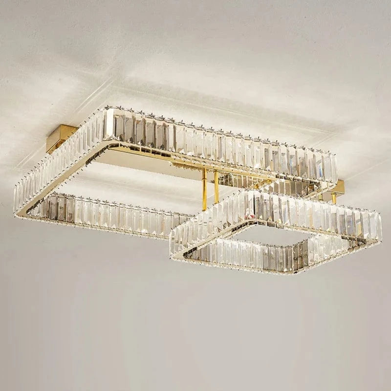 Plafonnier Smart Led Crystal Hall Luxe pour un Éclairage Moderne et Élégant de Salon | Marco Lucetti