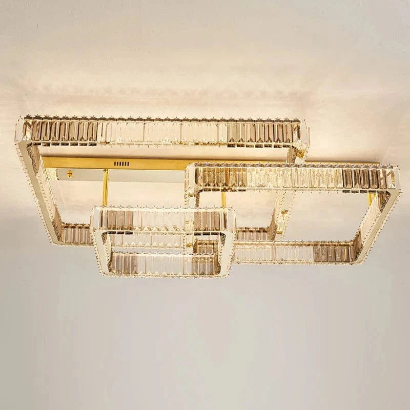 Plafonnier Smart Led Crystal Hall Luxe pour un Éclairage Moderne et Élégant de Salon | Marco Lucetti