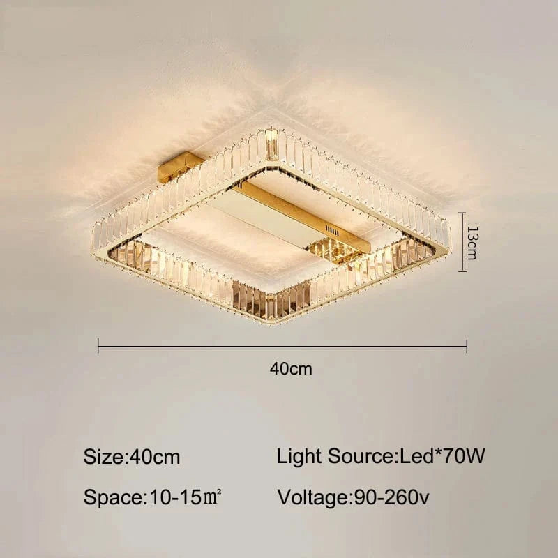 Plafonnier Smart Led Crystal Hall Luxe pour un Éclairage Moderne et Élégant de Salon | Marco Lucetti Plafonnier 40cm / Lumière neutre