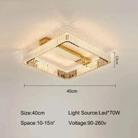 Plafonnier Smart Led Crystal Hall Luxe pour un Éclairage Moderne et Élégant de Salon | Marco Lucetti Plafonnier 40cm / Lumière neutre