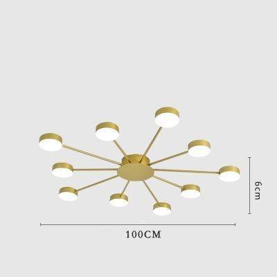 Plafonnier Solaire LED Design | Marco Lucetti 10 / Doré / Froide
