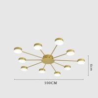 Plafonnier Solaire LED Design | Marco Lucetti 10 / Doré / Froide