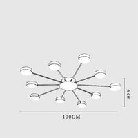 Plafonnier Solaire LED Design | Marco Lucetti 10 / Noir / Froide