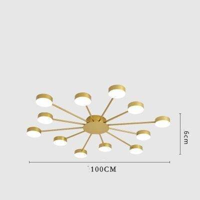 Plafonnier Solaire LED Design | Marco Lucetti 12 / Doré / Froide