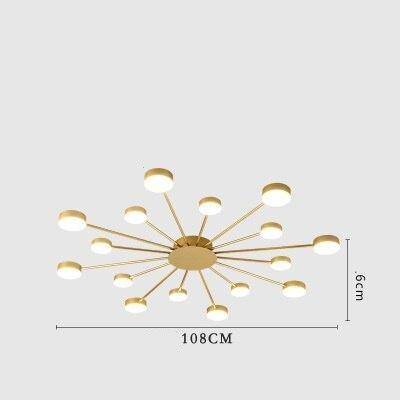 Plafonnier Solaire LED Design | Marco Lucetti 16 / Doré / Chaude