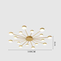 Plafonnier Solaire LED Design | Marco Lucetti 16 / Doré / Chaude