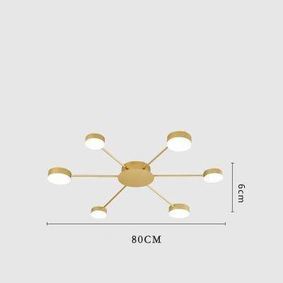Plafonnier Solaire LED Design | Marco Lucetti 6 / Doré / Froide
