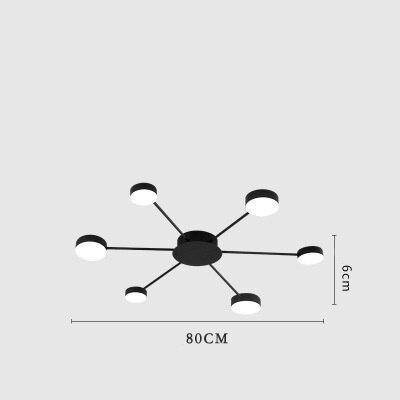 Plafonnier Solaire LED Design | Marco Lucetti 6 / Noir / Froide