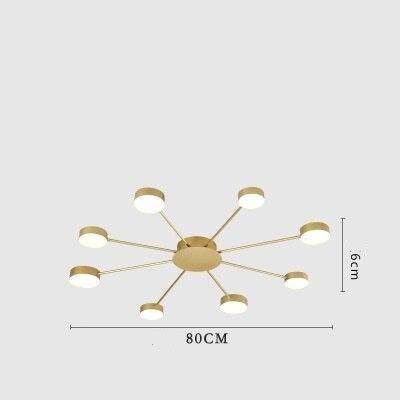 Plafonnier Solaire LED Design | Marco Lucetti 8 / Doré / Froide