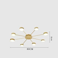 Plafonnier Solaire LED Design | Marco Lucetti 8 / Doré / Froide