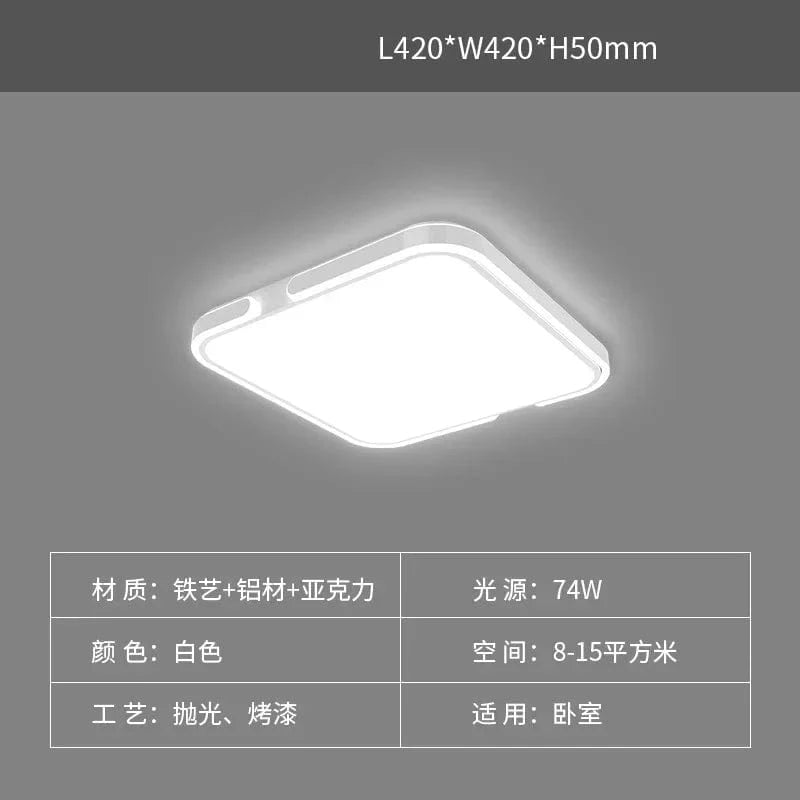 Plafonnier Sophistiqué et Moderne | Marco Lucetti Carré-Blanc / Gradation tricolore