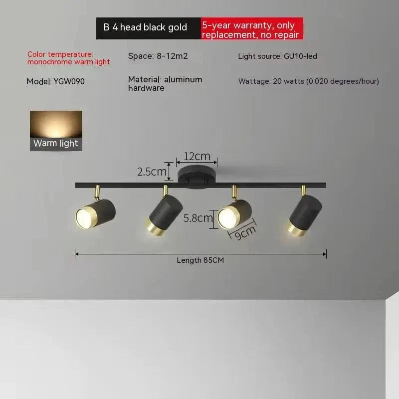 Plafonnier Spot Led | Marco Lucetti C 4 têtes