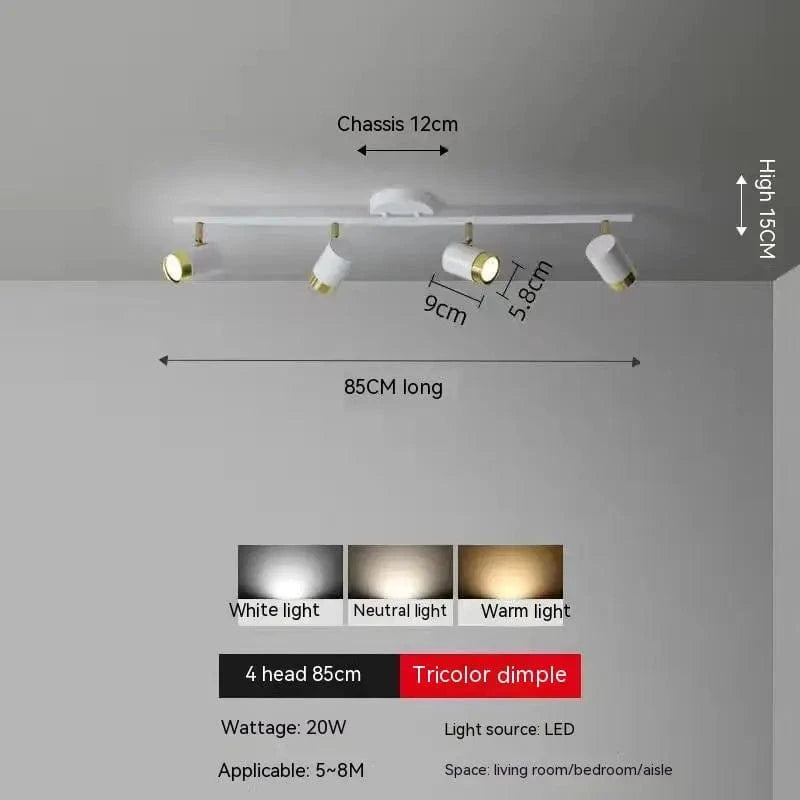 Plafonnier Spot Led | Marco Lucetti D 4 têtes