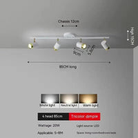 Plafonnier Spot Led | Marco Lucetti D 4 têtes