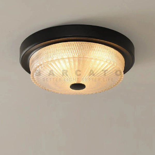 Plafonnier Style américain LED - Couloir Allée - Blanc - Verre dépoli - Abat-jour - Lanternes de décoration | Marco Lucetti
