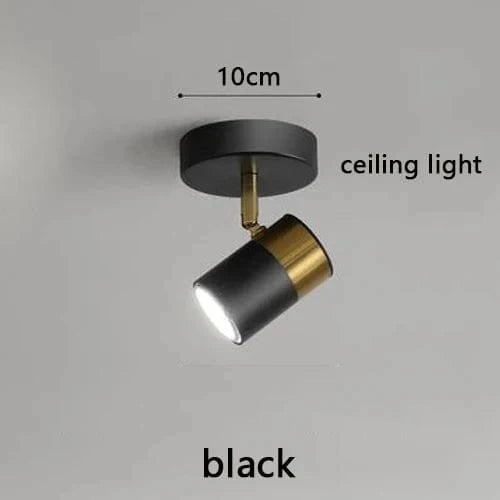 Plafonnier sur rail LED Spotlight | Marco Lucetti Plafonnier noir / Blanc chaud