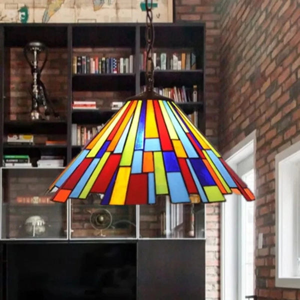 Plafonnier Tiffany en verre coloré | Marco Lucetti