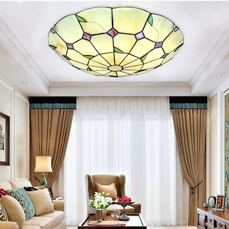 Plafonnier Tiffany Méditerranéen LED pour Chambre, Salon, Salle à Manger, Couloir et Balcon | Marco Lucetti