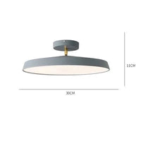 Plafonnier ultra-mince en alliage d'aluminium avec télécommande pour Café Grenier Deluxe | Marco Lucetti Gris 30cm / RC à intensité variable