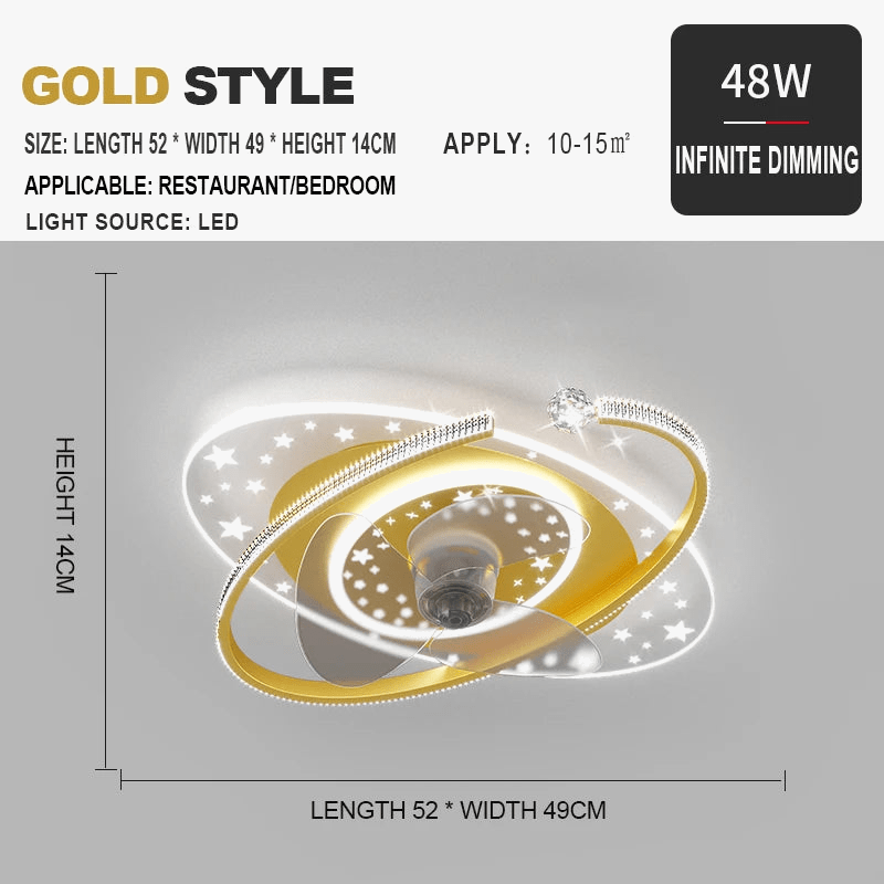 Plafonnier Ventilateur Brandé avec Tête Rotative 360° LED Silencieux | Marco Lucetti