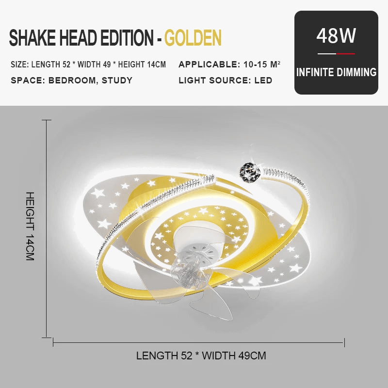 Plafonnier Ventilateur Brandé avec Tête Rotative 360° LED Silencieux | Marco Lucetti