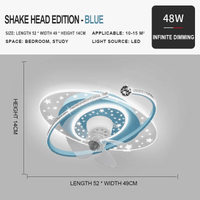 Plafonnier Ventilateur Brandé avec Tête Rotative 360° LED Silencieux | Marco Lucetti