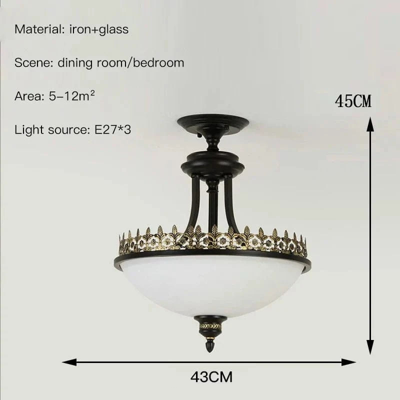 Plafonnier Vintage en verre - Collection Rétro Luxe | Marco Lucetti Modèle A / Lumière chaude