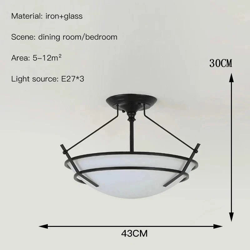 Plafonnier Vintage en verre - Collection Rétro Luxe | Marco Lucetti StyleC / Lumière chaude