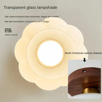 Plafonnier Vintage en Verre et Noyer pour un Éclairage Domestique Sophistiqué | Marco Lucetti