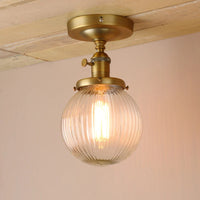 Plafonnier Vintage Industriel : Boule en Verre | Marco Lucetti Antique