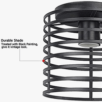 Plafonnier Vintage Loft à LED Cage Luminaire | Marco Lucetti Noir