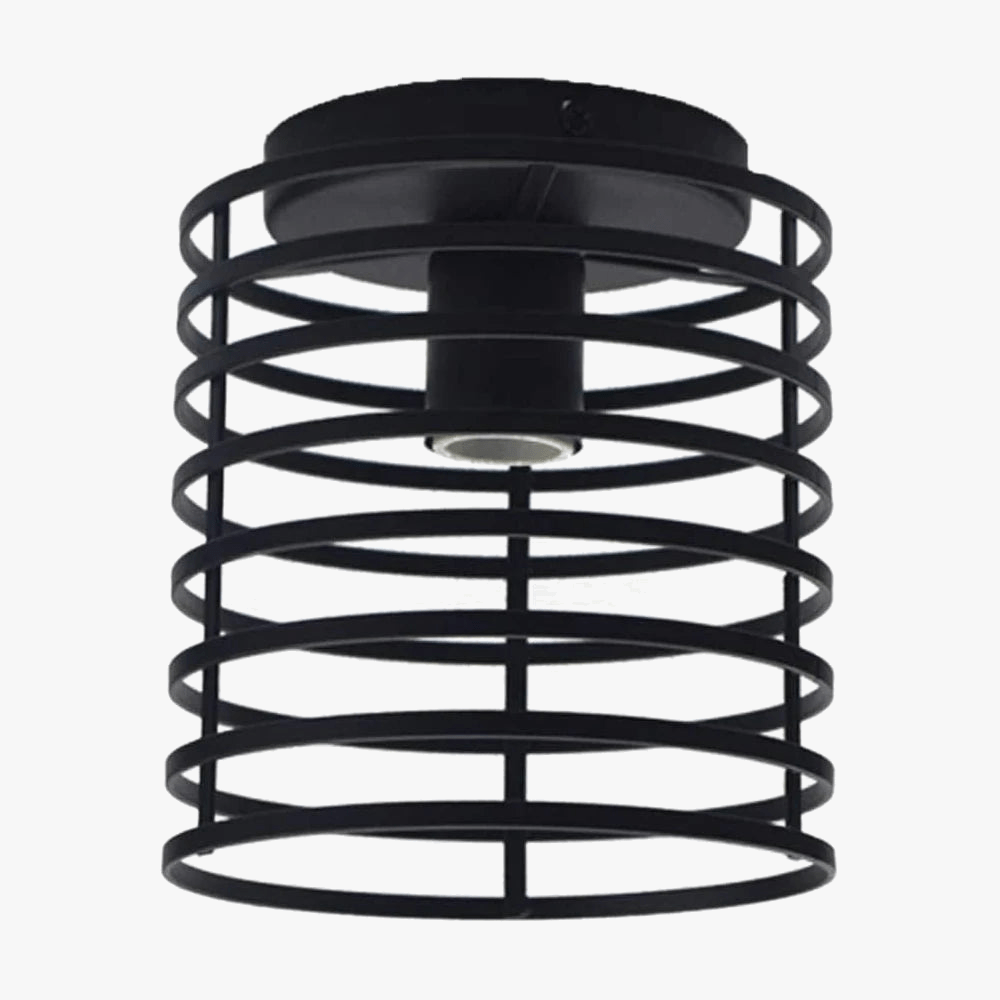 Plafonnier Vintage Loft à LED Cage Luminaire | Marco Lucetti Noir
