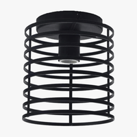 Plafonnier Vintage Loft à LED Cage Luminaire | Marco Lucetti Noir