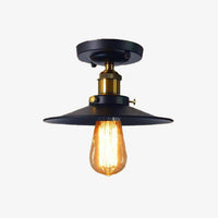 Plafonnier vintage métal noir et doré | Marco Lucetti Noir / A - 22cm