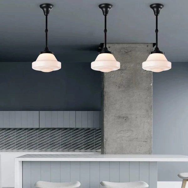 Plafonnier Vintage Noir pour Chambre à Coucher - Lampe Suspendue Industrielle | Marco Lucetti