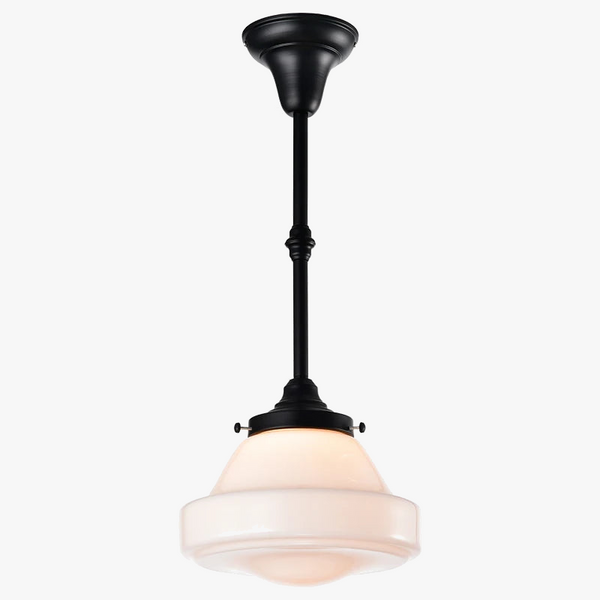 Plafonnier Vintage Loft Industriel en Verre Noir