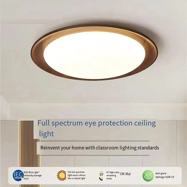 Plafonnier Wabi-Sabi Spectre Complet LED en Bois Massif Rondin - Édition Limitée | Marco Lucetti