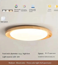 Plafonnier Wabi-Sabi Spectre Complet LED en Bois Massif Rondin - Édition Limitée | Marco Lucetti Gros noyer