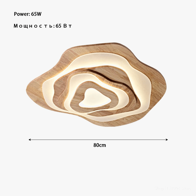 Plafonnier Zen Chinois en bois et acrylique LED | Marco Lucetti