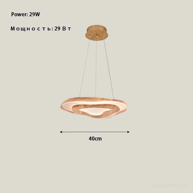 Plafonnier Zen Chinois en bois et acrylique LED | Marco Lucetti B 40 cm / Lumière chaude