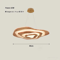 Plafonnier Zen Chinois en bois et acrylique LED | Marco Lucetti B 80 cm / Lumière chaude