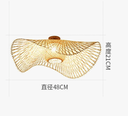 Plafonnier Zen en Bambou Tissé Atymico - Style Sud-Est Asiatique | Marco Lucetti