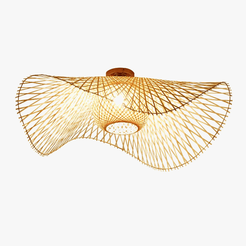 Plafonnier Zen en Bambou Tissé Atymico - Style Sud-Est Asiatique | Marco Lucetti
